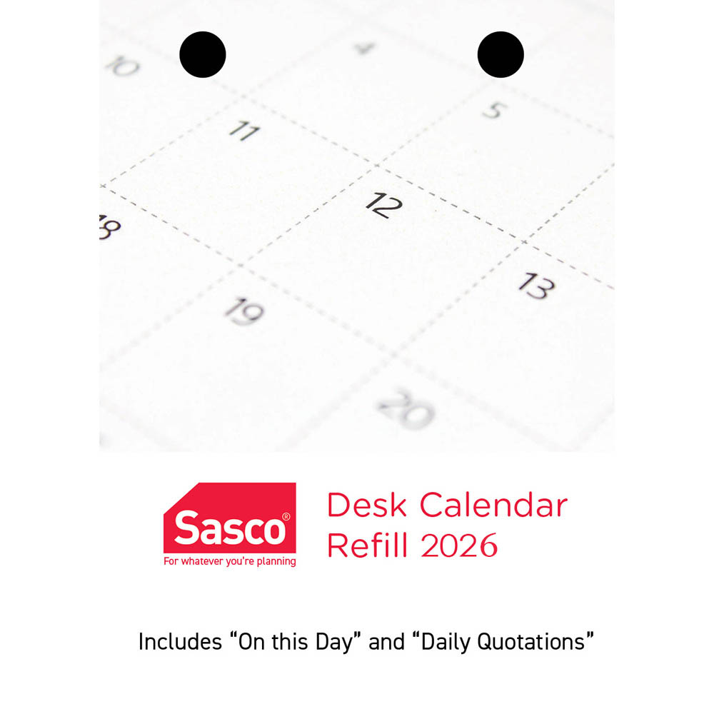 SASCO THCR DESK CALENDAR REFILL TOP PUNCH