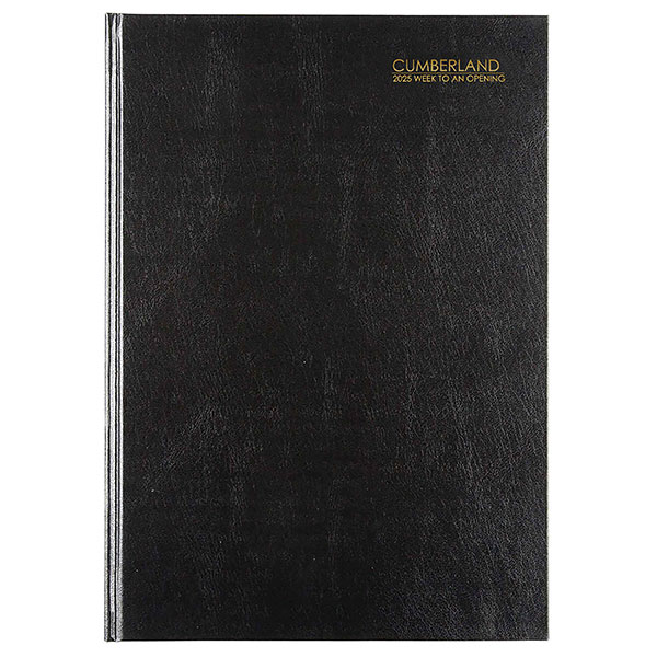 CUMBERLAND 2026 CBOUND DIARY A4 WTV BLACK