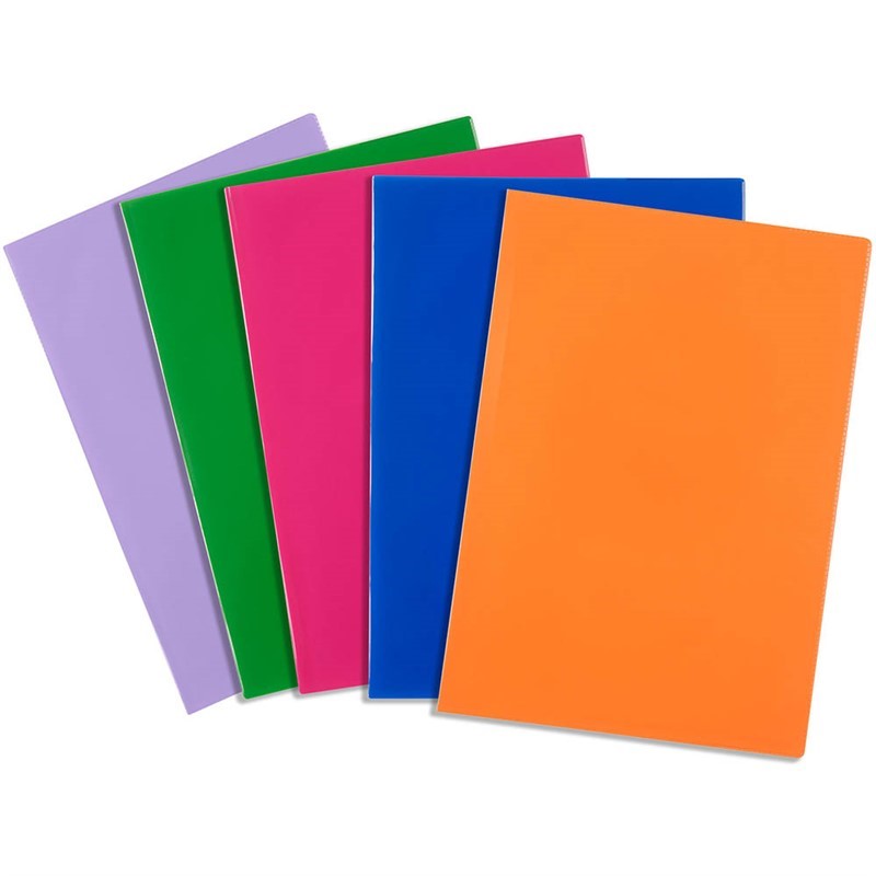 CONTACT BOOK SLEEVES 9 X 7 INCH ASSORTED SOLID PACK 5