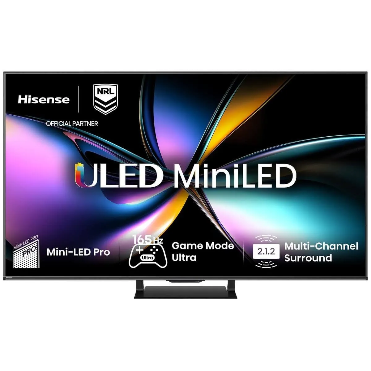 Hisense 65 U7QAU MiniLED 4K TV  165Hz Gaming  AI Vivid Colour