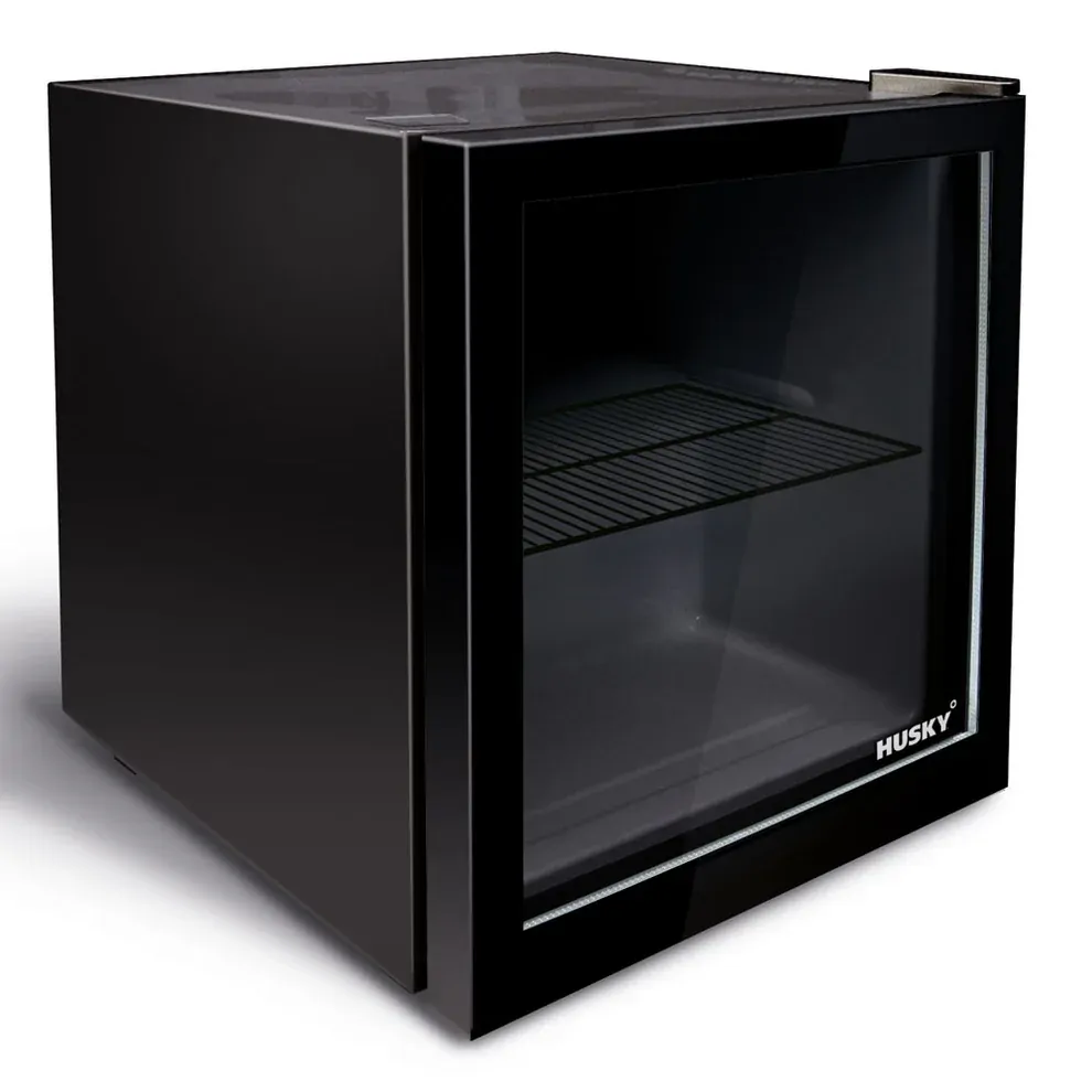 Husky Black Bar Fridge Compact  Stylish Drink Chiller