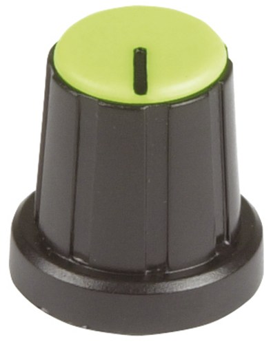 GREEN PUSHON PLASTIC KNOB FOR 14 SHAFTS