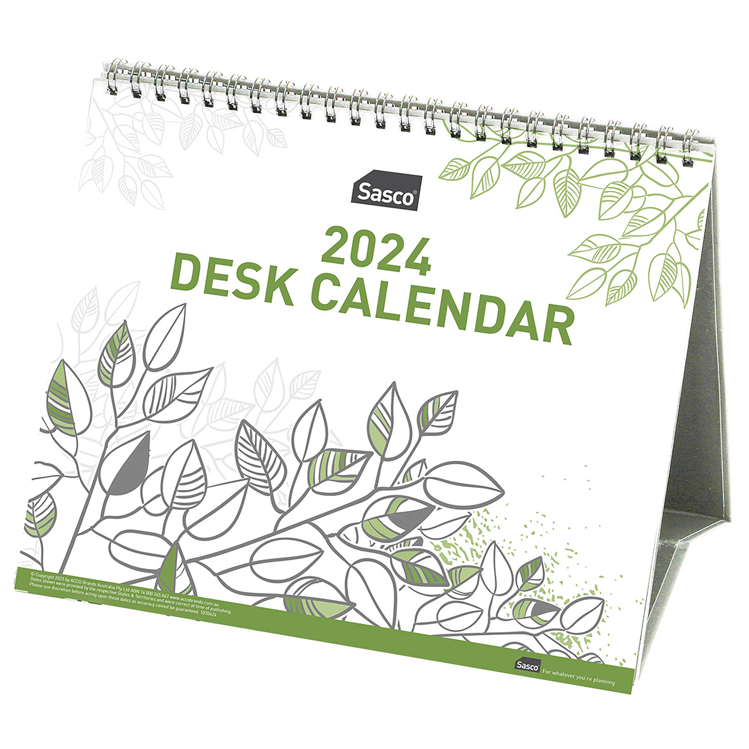 SASCO   2026 ECO TRIFOLD DESK CALENDAR 210 X 180MM