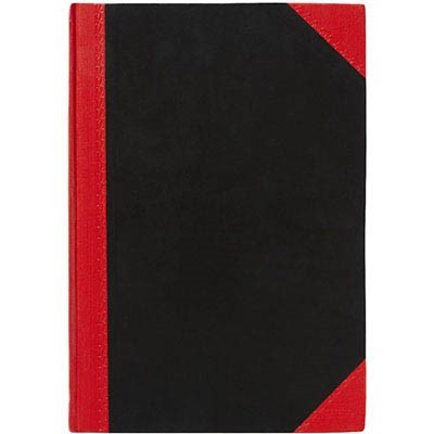 BLACK AND RED NOTEBOOK CASEBOUND RULED 200 PAGE A4