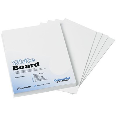COLOURFUL DAYS WHITE PASTEBOARD 250GSM A4 PACK 50