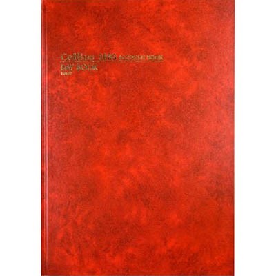 COLLINS 3880 SERIES ACCOUNT BOOK DAY BOOK PAGED 84 LEAF A4 RED