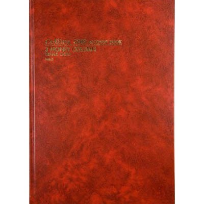 COLLINS 3880 SERIES ACCOUNT BOOK 3 MONEY COLUMN PAGED TREBLE CASH 84 LEAF A4 RED