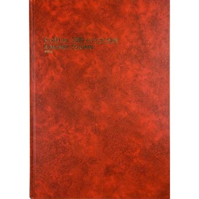 COLLINS 3880 SERIES ACCOUNT BOOK 4 MONEY COLUMN 84 LEAF A4 RED
