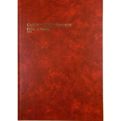 COLLINS 3880 SERIES ACCOUNT BOOK FEINT PAGED 84 LEAF A4 RED