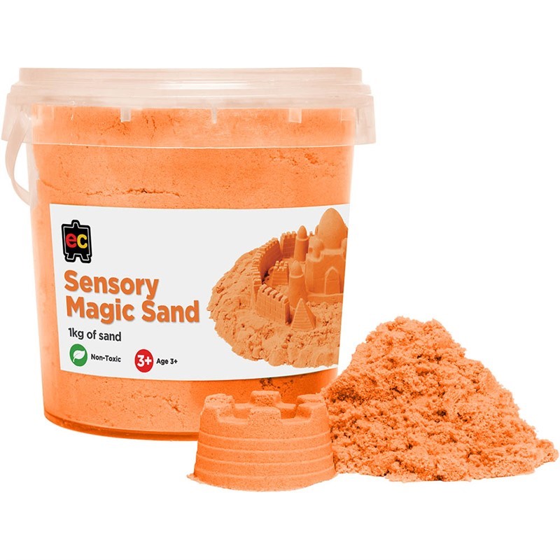 EDUCATIONAL COLOURS SENSORY MAGIC SAND 1KG ORANGE