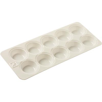 EDUCATIONAL COLOURS PAINT PALETTE RECTANGULAR PLASTIC 10WELL WHITE