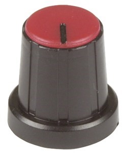 KNOB PLAST PUSH ON 14IN SHAFT CAP RED