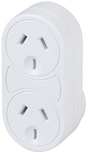SURGE PROTECTOR MAINS DBL OUTLET WHT