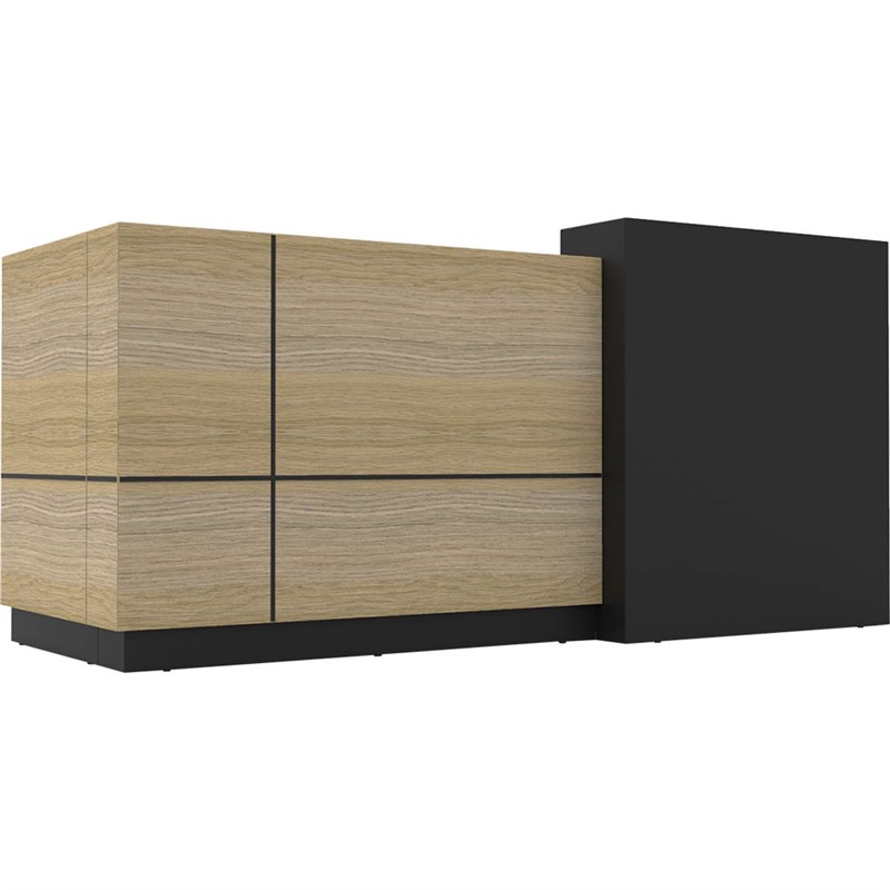 RAPIDLINE SEMPRE RECEPTION COUNTER NATURAL OAKBLACK