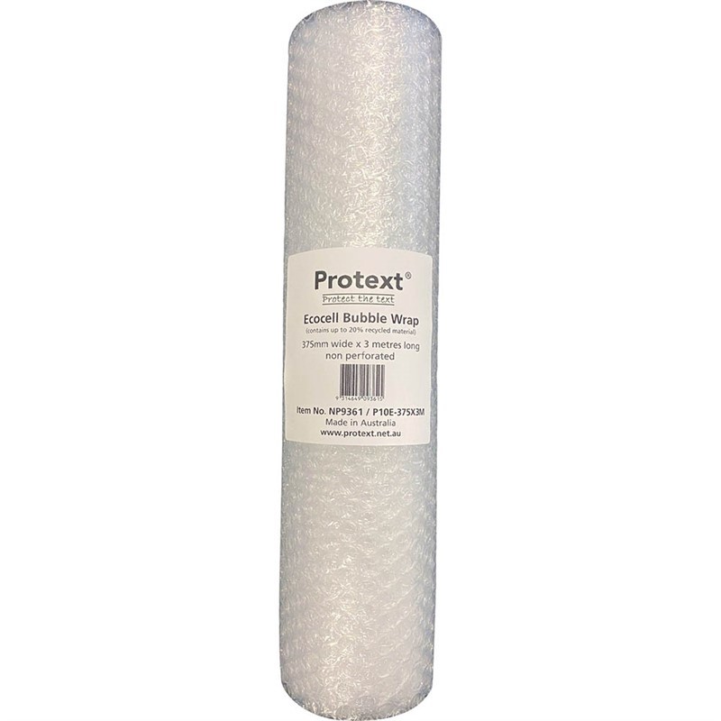 POLYCELL OFFICE BUBBLE WRAP NON PERFORATED 375MM X 3M CLEAR