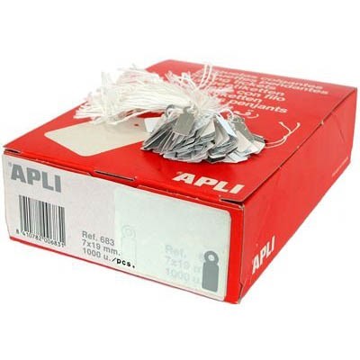 APLI STRUNG TICKETS 22 X 35MM WHITE BOX 500