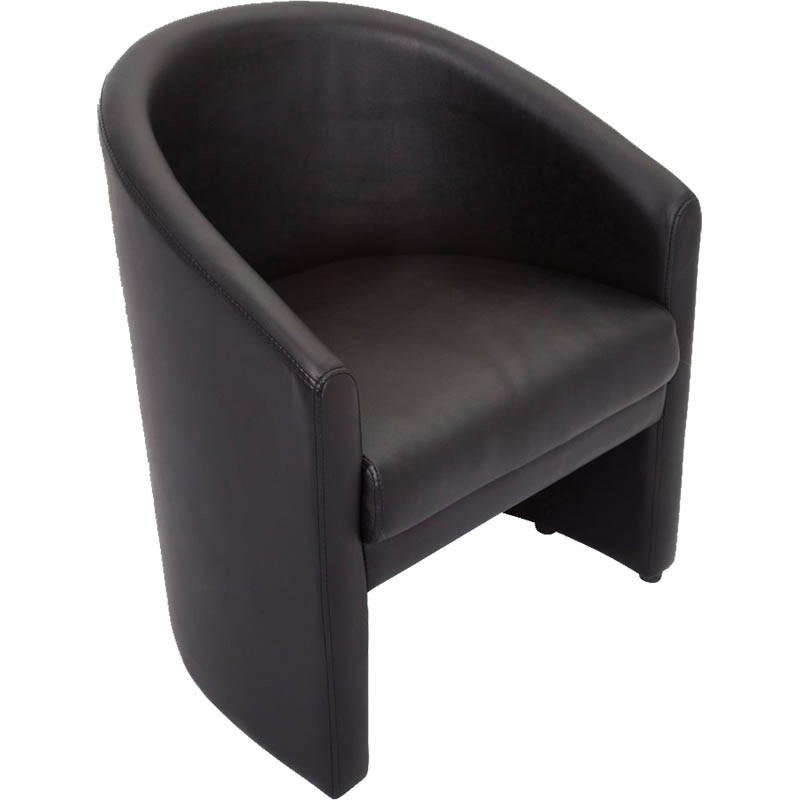 RAPIDLINE SPACE TUB CHAIR SINGLE SEATER PU BLACK