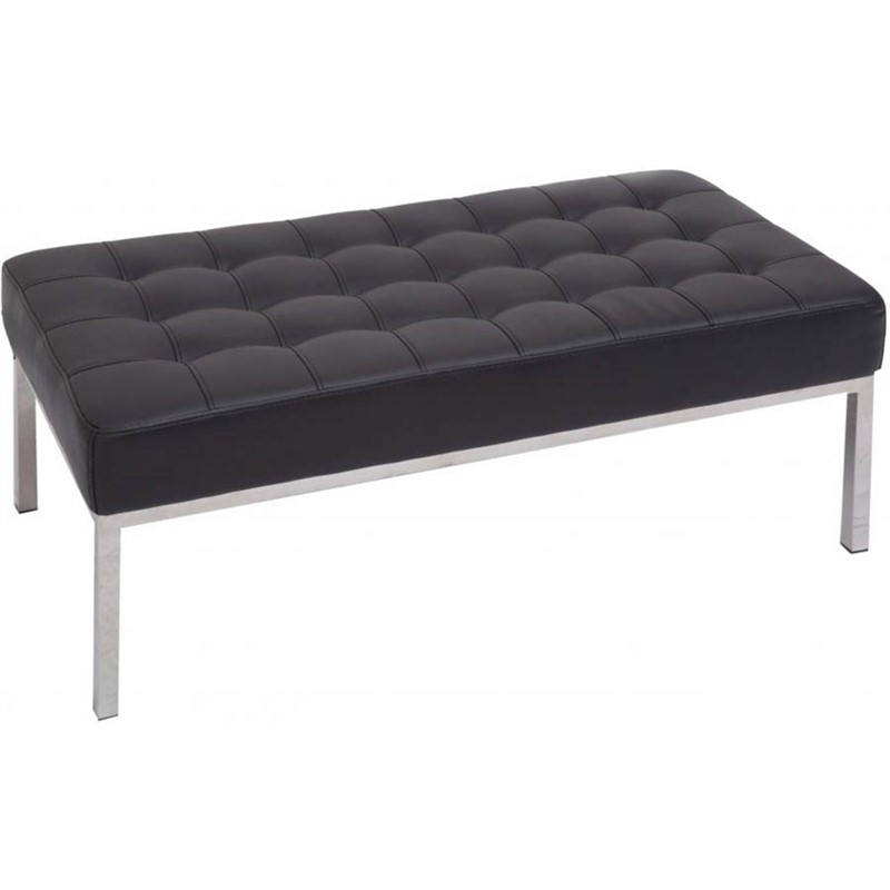 RAPIDLINE VENUS OTTOMAN STAINLESS STEEL FRAME PU BLACK