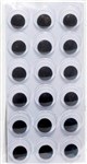 JOGGLE EYES BLACK AND WHITE ROUND 20 MM PK100