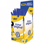 BIC CRISTAL BALLPOINT PENS MEDIUM BLUE BOX 49