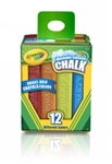 CRAYOLA WASHABLE SIDEWALK CHALK ASSORTED PACK 12
