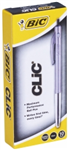BIC CLIC BALLPOINT PEN RETRACTABLE MEDIUM BLACK BOX 9