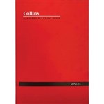 COLLINS A24 SERIES ACCOUNT BOOK MINUTE FEINT RULED STAPLED 24 LEAF A4 RED