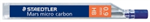 STAEDTLER 250 MARS MICRO CARBON MECHANICAL PENCIL LEAD REFILL HB 09MM TUBE 12