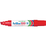 ARTLINE 100 PERMANENT MARKER CHISEL 12MM RED