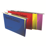 CRYSTALFILE COLOURS SUSPENSION FILES FOOLSCAP ASSORTED PACK 25