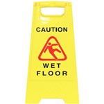 CLEANLINK SAFETY AFRAME SIGN WET FLOOR 430 X 280 X 620MM YELLOW