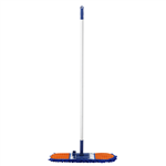 CLEANLINK CHENILLE DUST MOP 600MM WITH 1350MM ALUMINIUM HANDLE BLUE