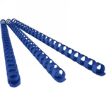 SP BINDING COMBS FELLOWES 14MM 21 RING ROUND PLASTIC BLUE PK100