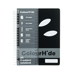COLOURHIDE 2SUBJECT NOTEBOOK 300 PAGE A5 BLACK