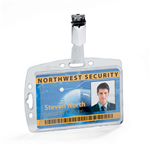 DURABLE SECURITY PASS HOLDER ACRYLIC WITH CLIP RETAIL PACK 1