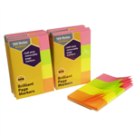MARBIG NOTES BRILLIANT PAGE MARKERS 160 SHEET 20 X 50MM ASSORTED