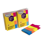 MARBIG NOTES TRANSPARENT NEON PAGE MARKERS 160 SHEET 20 X 50MM ASSORTED
