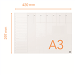 NOBO   ACRYLIC WHITEBOARD WEEKLY PLANNER 300 X 420MM