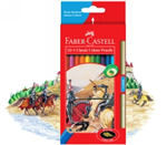 FABERCASTELL CLASSIC COLOUR PENCILS ASSORTED PACK 12 BONUS GOLD GRIP PENCIL