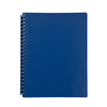 MARBIG DISPLAY BOOK REFILLABLE 20 POCKET A4 BLUE
