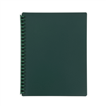 MARBIG DISPLAY BOOK REFILLABLE 20 POCKET A4 DARK GREEN