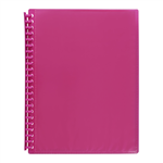 MARBIG   CLEARVIEW REFILLABLE DISPLAY BOOK 20 POCKET TRANSLUCENT PINK