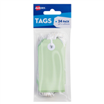 CRAFT TAG AVERY 96X48MM WITH STRING GREEN PK24