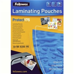 SP LAMINATING POUCHES FELLOWES A3 175 MICRON GLOSS PK100