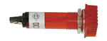 BEZEL 12V SEALD RECT PLAST MED RED