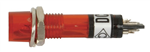 BEZEL 12V SEALD RND PLAST SML RED