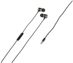 ALUMINIUM STEREO EARPHONES WITH MICROPHONE AND VOLUME CONTROL