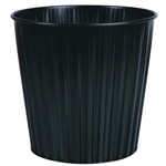 ESSELTE ELEMENTS BIN 15L FLUTELINE METAL BLACK
