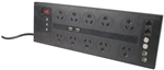 PWRBRD 10WAY 144KA SURGE USB BLK