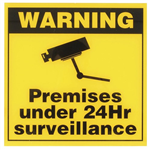 SIGN SURV WARN ACRYLIC 300X300MM IMPROVE